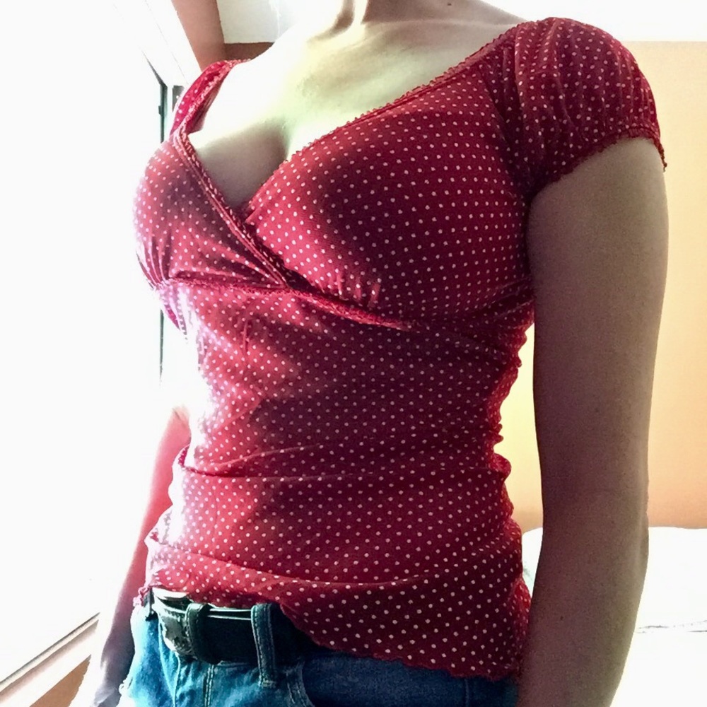 Flirty Polka Dot Retro Top